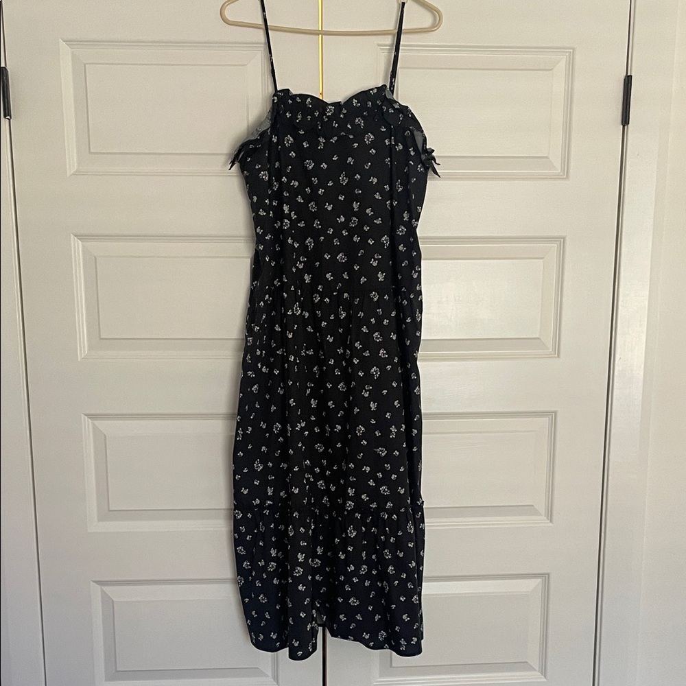 Target Who What Wear Black Floral Spaghetti Strap Dress